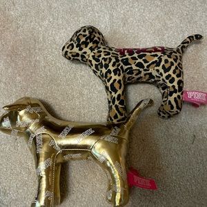 Little stuffed dog/Victoria secret pink Animal Print ONLY